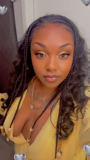 Fulani boho braids with beads