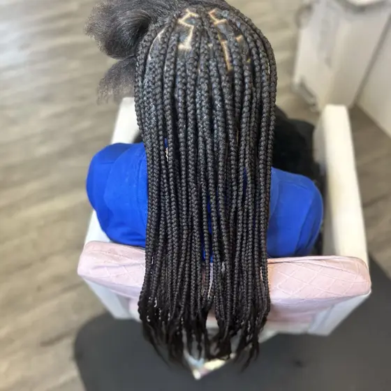 Fulani braids with knotless braided by Tiffany Joy