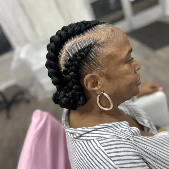 4 butterfly braids braided by Tiffany Joy