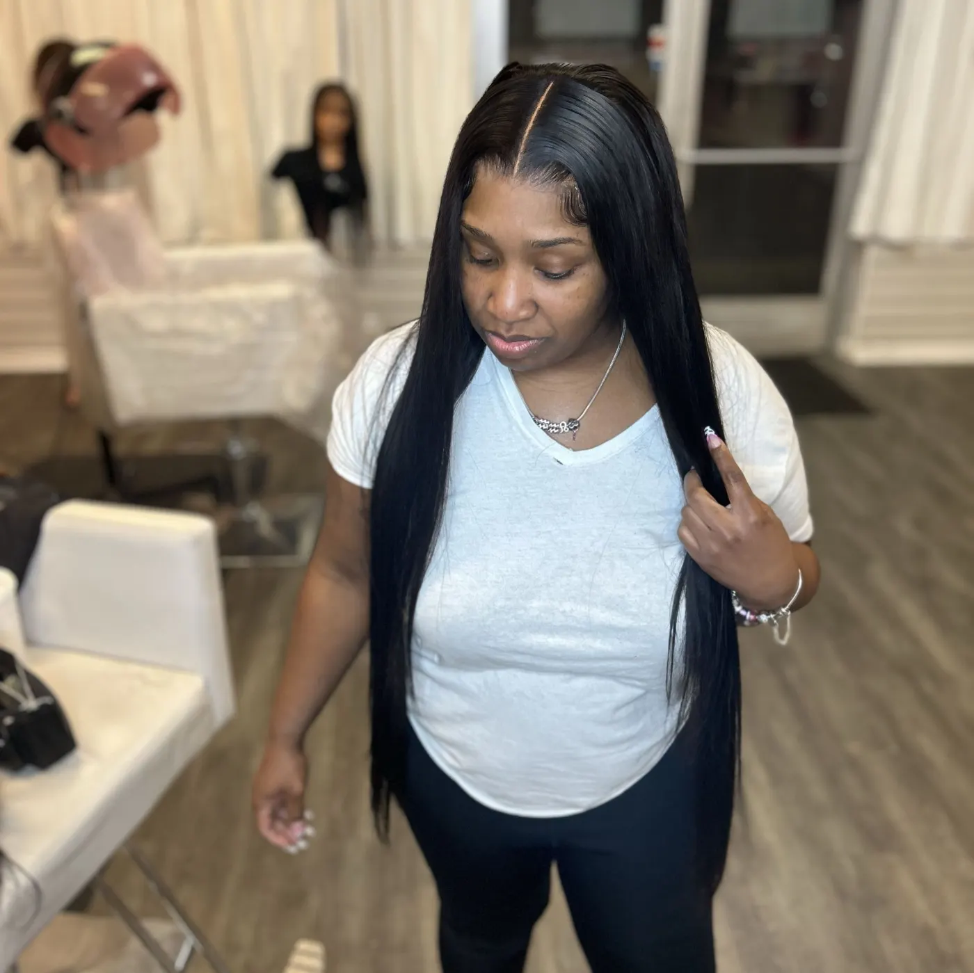 Wig install with Joy collection LLC wig purchase braided by Tiffany Joy